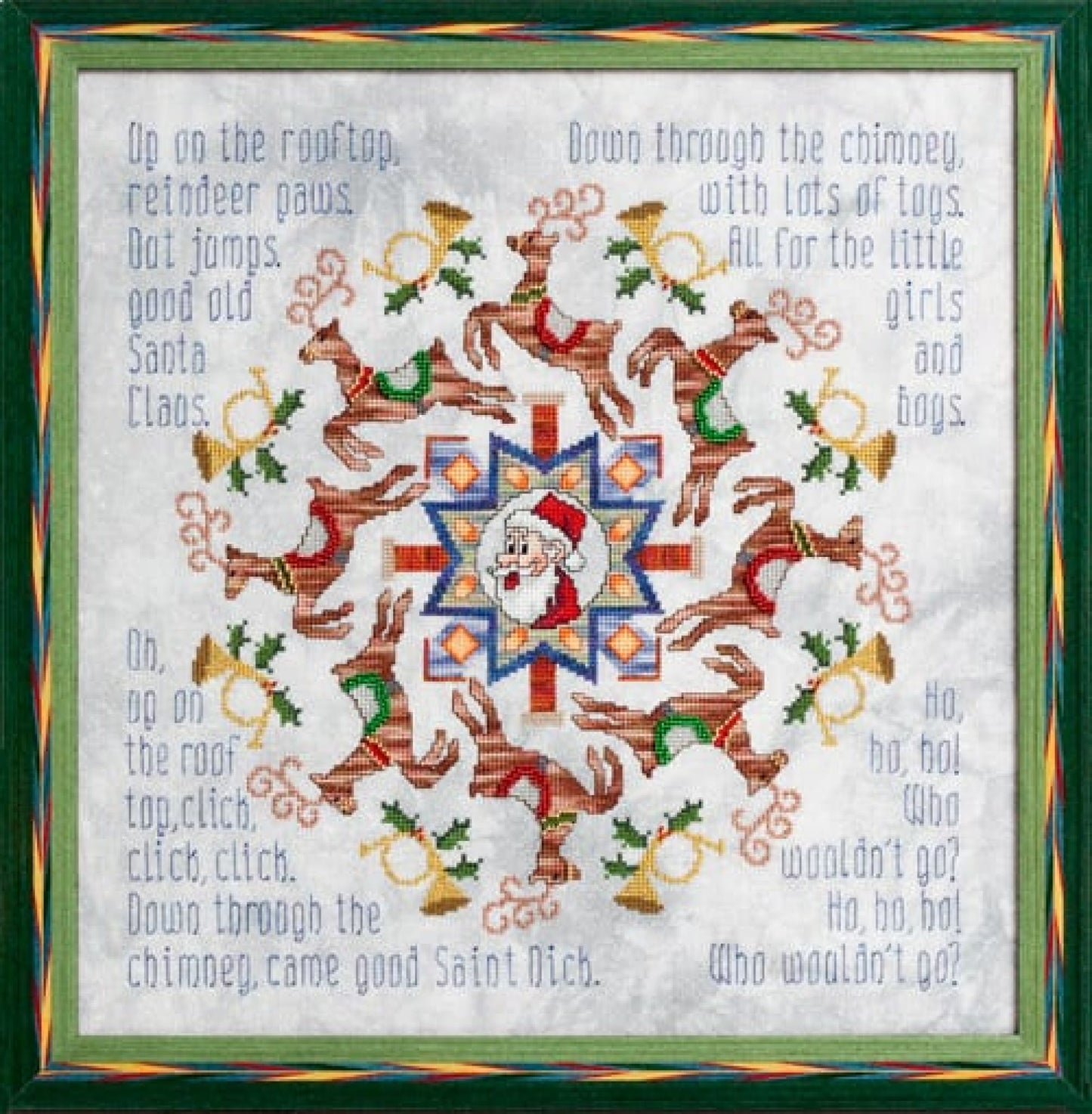 Glendon Place Up on the rooftop GP-254 Christmas cross stitch pattern