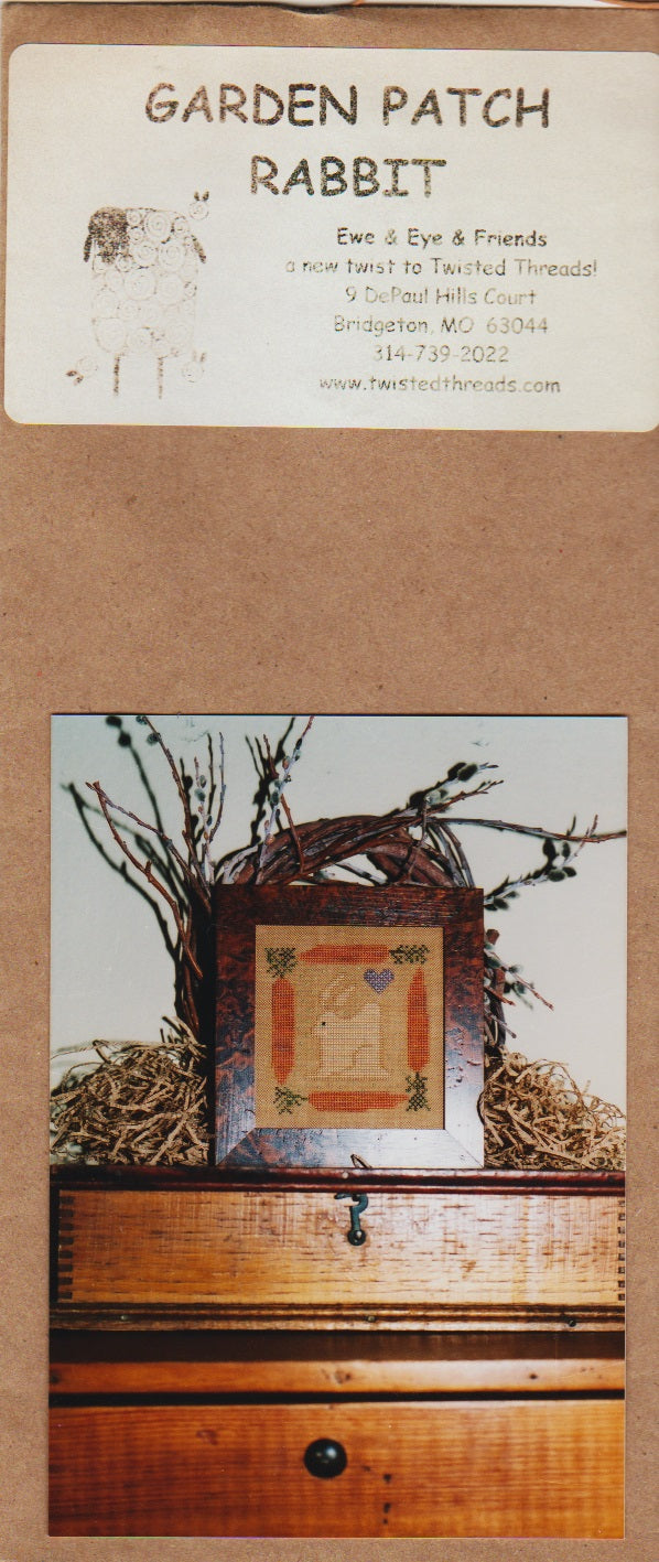 Ewe & Eye Garden Patch Rabbit cross stitch pattern