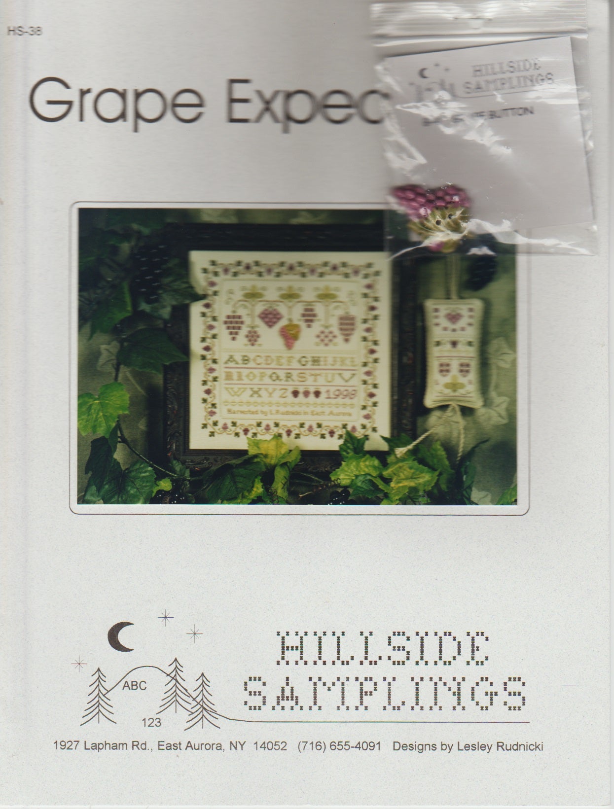 Hillside Samplings Grape Expectations HS-38 cross stitch pattern