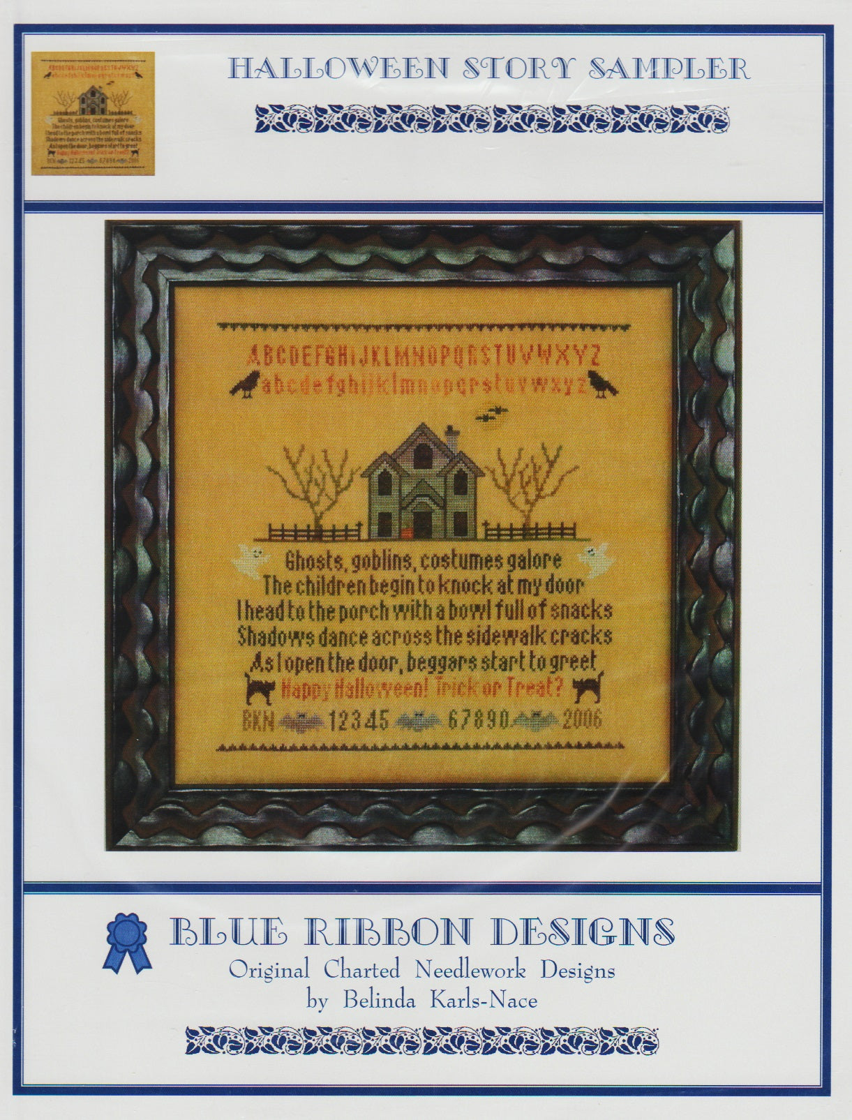 Blue Ribbon Halloween Story Sampler cross stitch pattern
