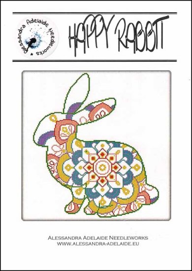 Alessandra Adelaide Happy Rabbit cross stitch pattern