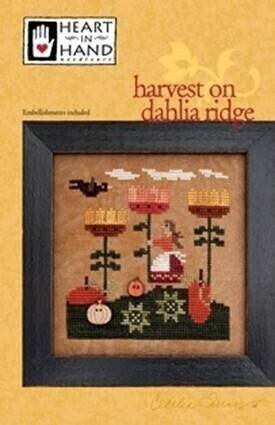 Heart In Hand Harvest on Dahlia Ridge cross stitch pattern