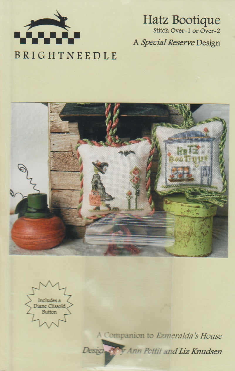 BrightNeedle Hatz Bootique cross stitch pattern