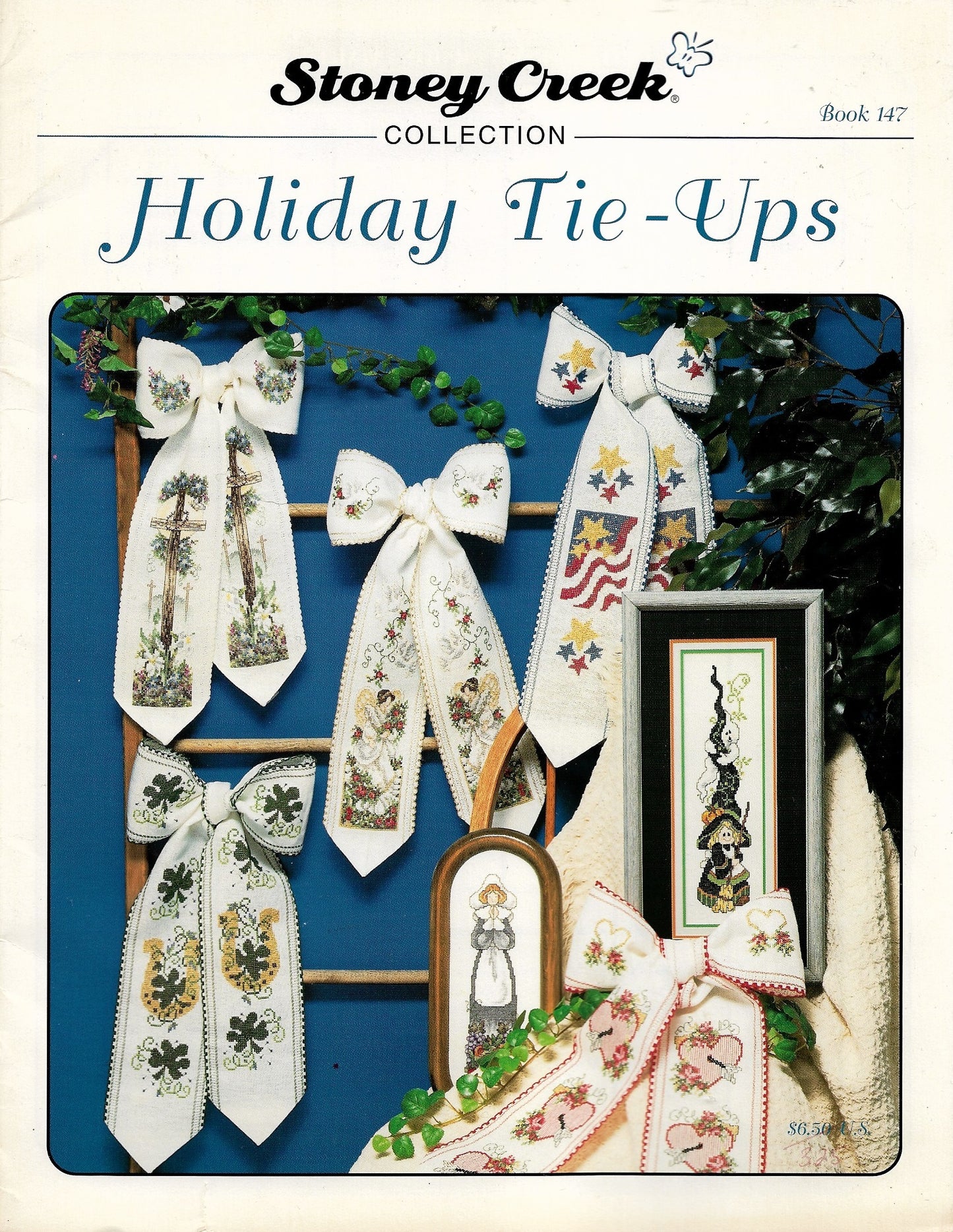 Stoney Creek Holiday Tie-Ups BK147 cross stitch pattern