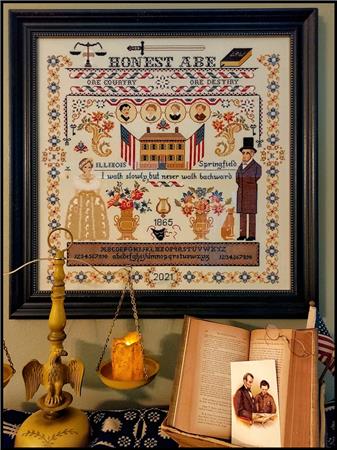 Honest Abe (Abraham Lincoln) Sampler pattern