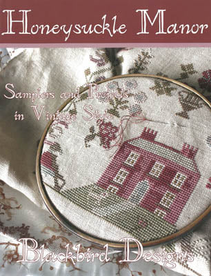 Blackbird Honeysuckle Manor cross stitch pattern