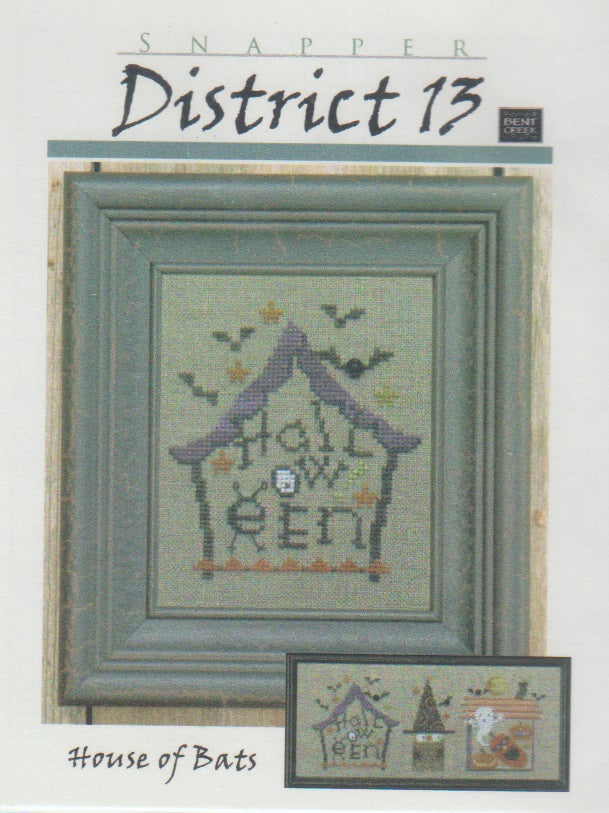 Bet Creek Ditrict 13 House of Bats halloween cross stitch pattern