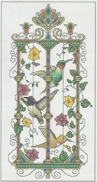 Vickery Collection Hummingbird House 2153 cross stitch pattern