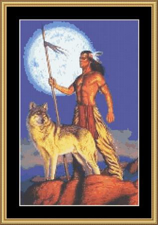 Indian & Wolf pattern