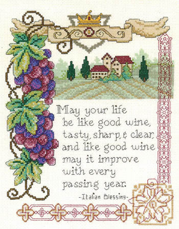 Imaginating Italian Blessing, 2586 cross stitch pattern
