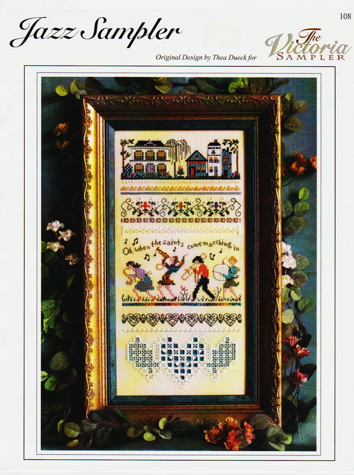 Victoria Sampler Jazz Sampler 108 musical cross stitch pattern