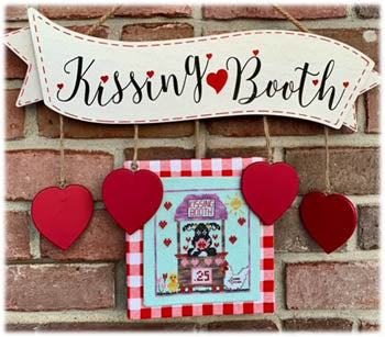 Pickle Barrel Kissing Booth cross stitch pattern