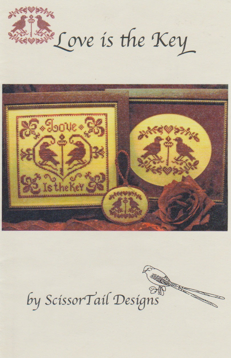 ScissorTail Designs Love Is The Key cross stitch pattern