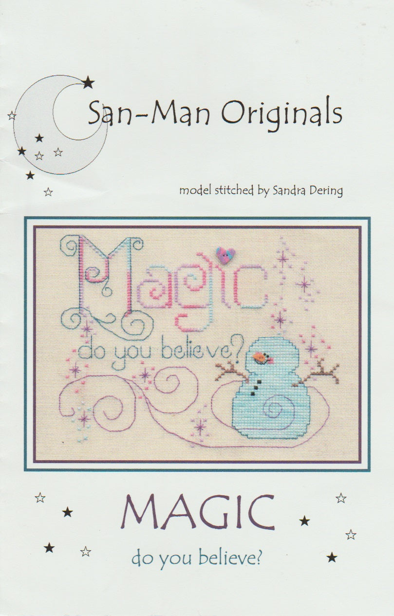 San-Man Originals Magic do you believe cross stitch pattern