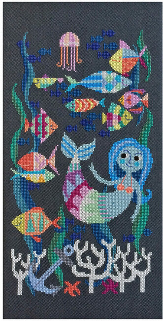 Satsuma Street Mermaid Lagoon SAT-024 fish cross stitch pattern
