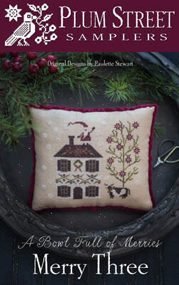 Plum Street Merry Three cross stitch pattern