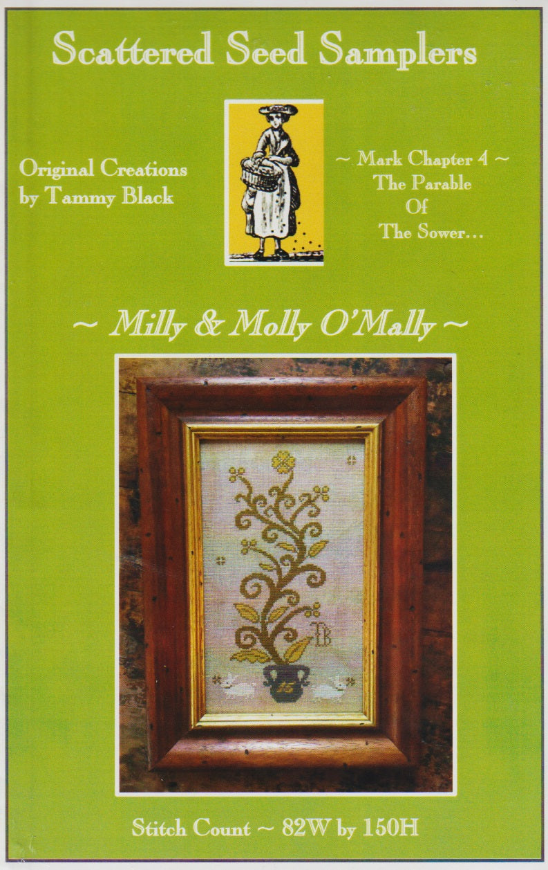 Scattered Seed Samplers Milly & Molly O'Mally rabbit cross stitch pattern