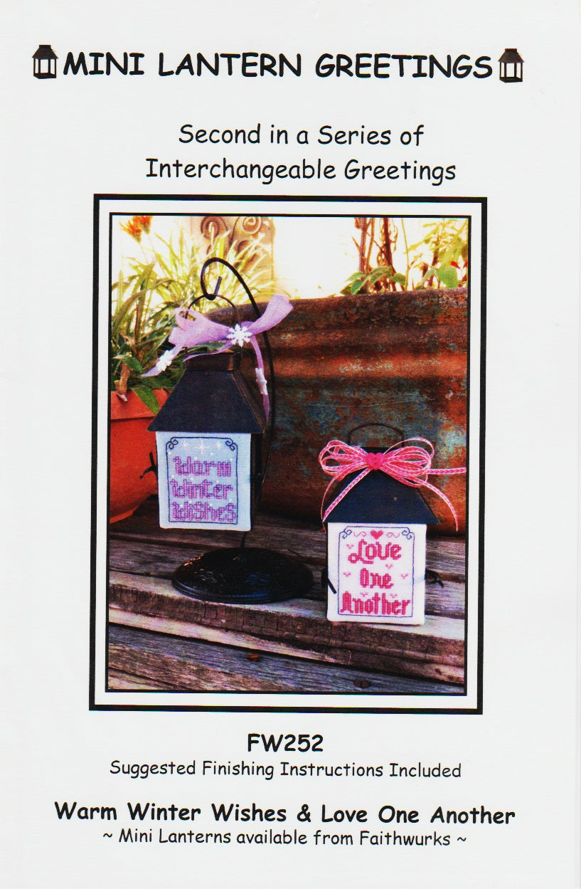 Faithwurks Mini Lantern Greetings 2 cross stitch pattern
