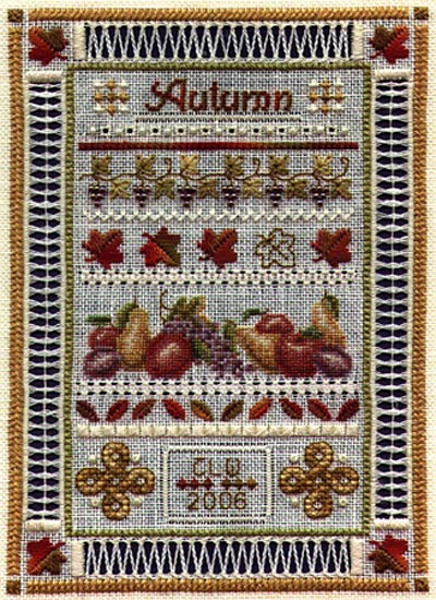 TW Designworks Miniature Autumn Sampler cross stitch pattern