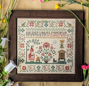 Lila's Studio Miss B's Apiary cross stitch sampler pattern