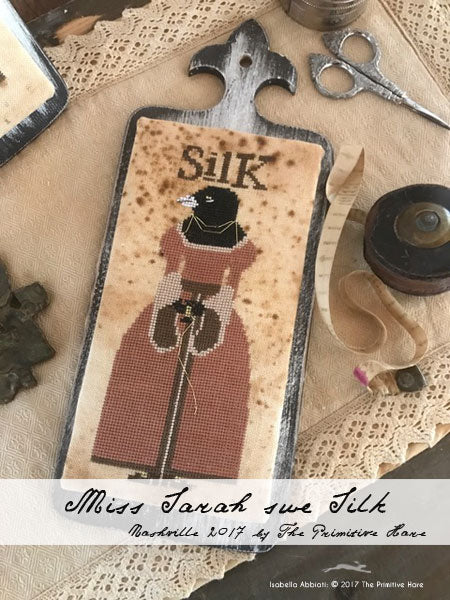 The Primitive Hare Miss Sarah Sue Silk cross stitch pattern