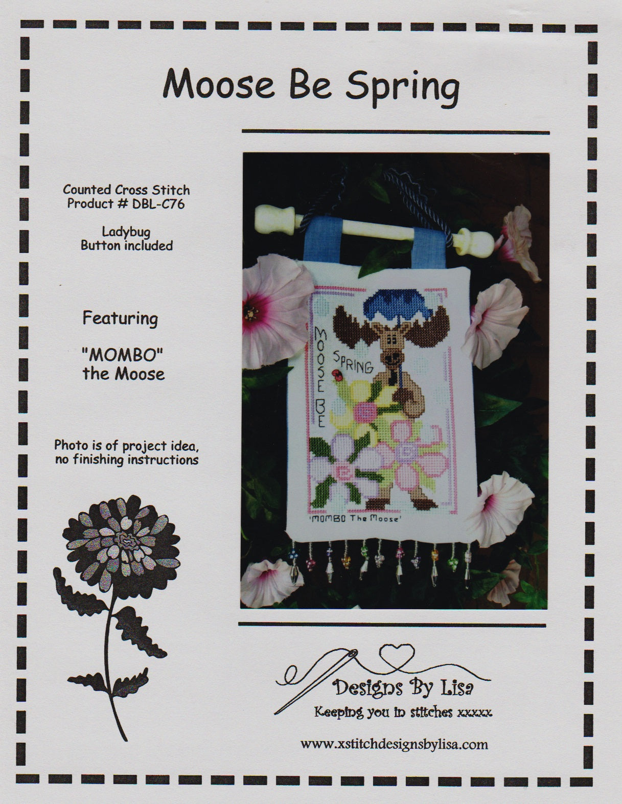 Designs by Lisa Moose Be Spring DBL-C76 cross stitch pattern