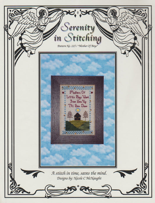 Serenity in Stitching Mother of Boys cross stitch pattern