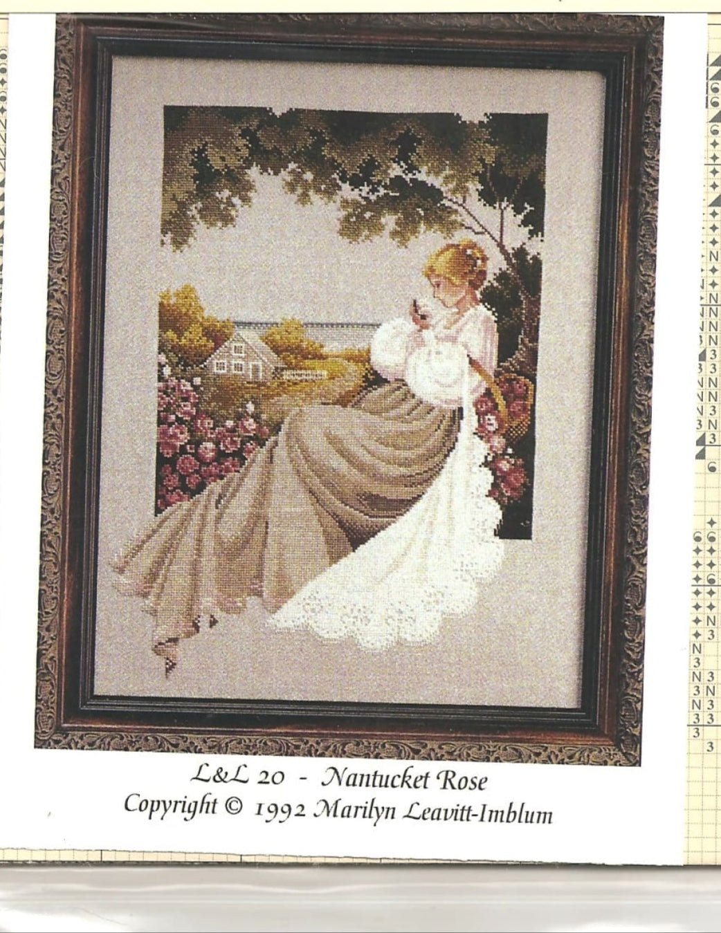 Lavender & Lace Nantucket Rose L&L20 cross stitch pattern