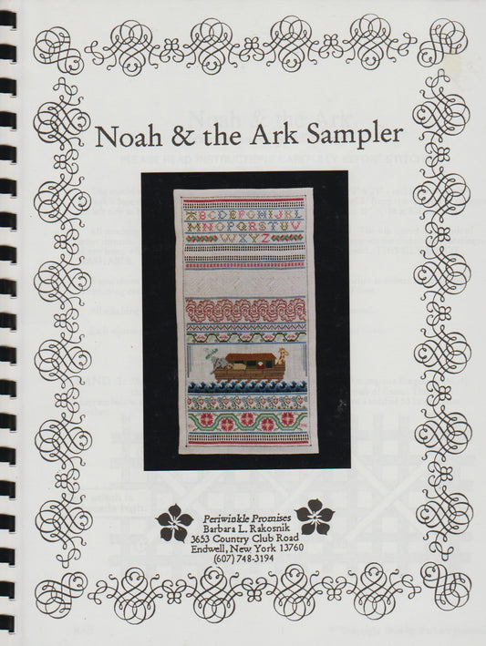 Periwinkle Promises Noah & The Ark Sampler religious cross stitch pattern