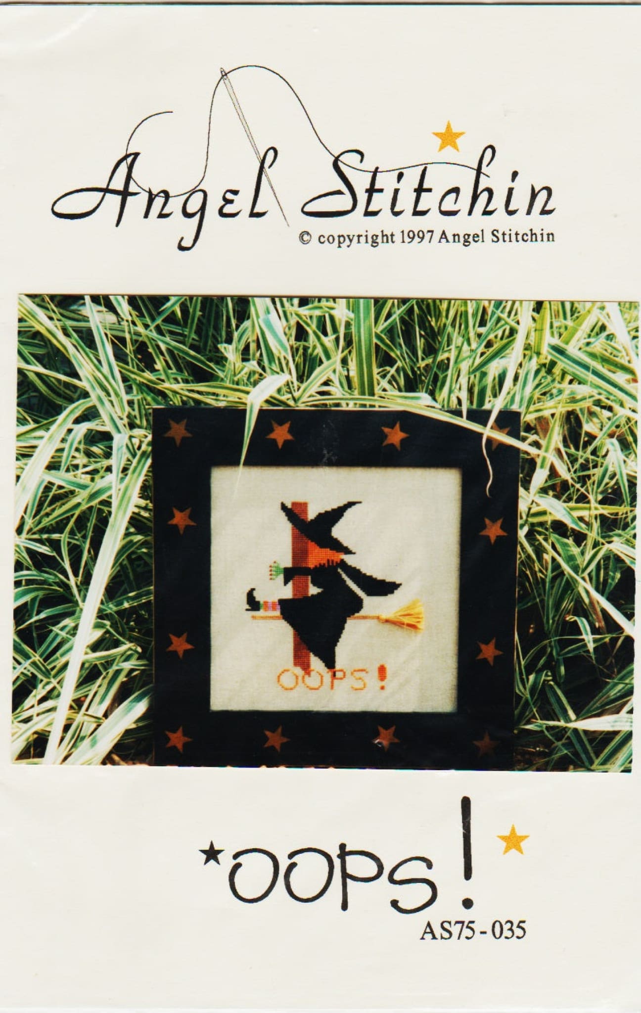 Angel Stitchin Oops! halloween cross stitch pattern