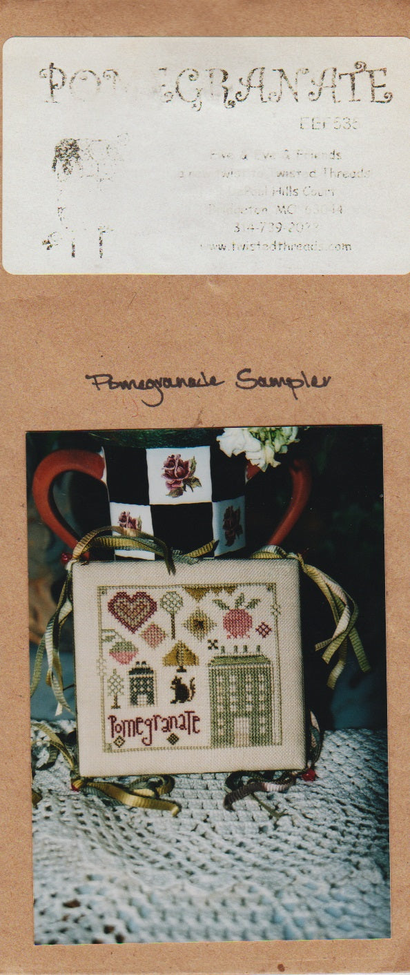 Ewe & Eye Pomegranate Sampler EFF535 cross stitch pattern