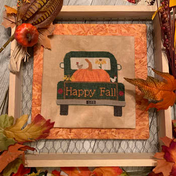 Needle Bling Designs Rearview - Pumpkin cross stitch pattern