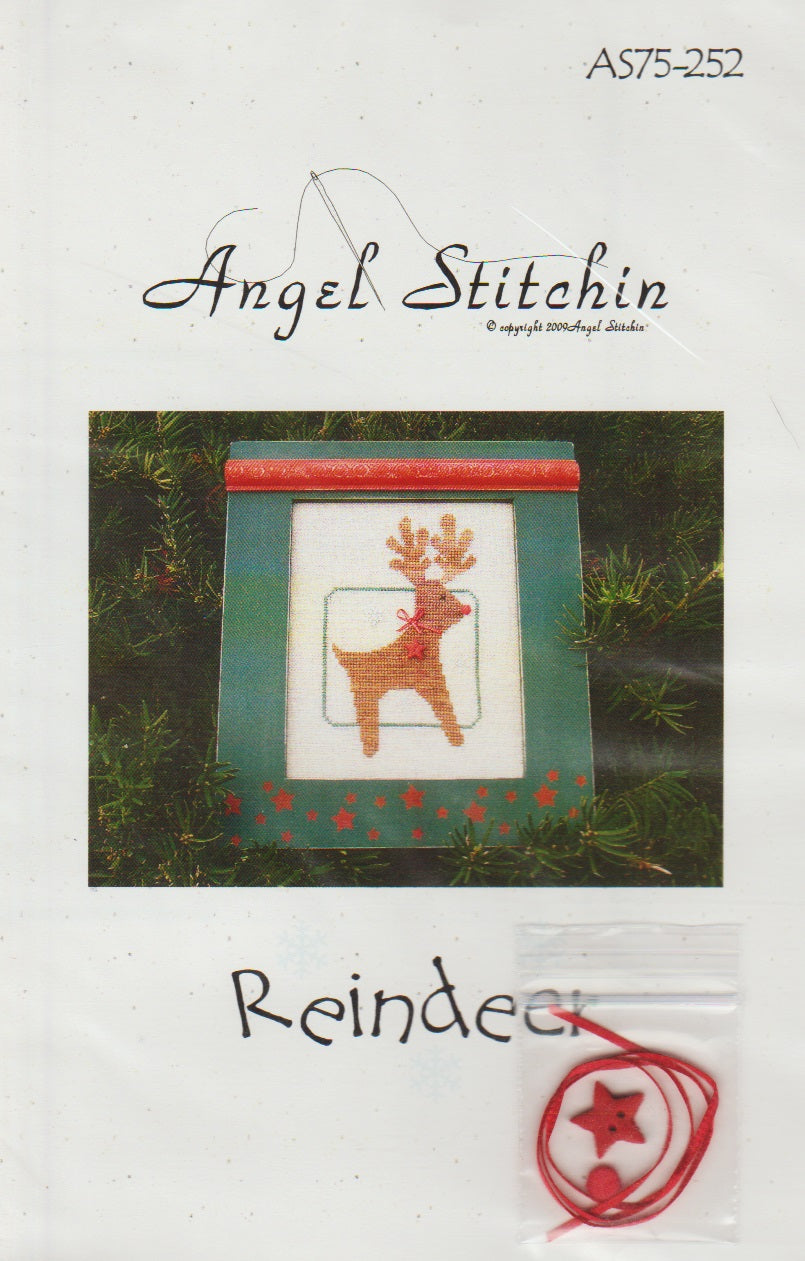 Angel Stitchin Reindeer AS75-252 christmas cross stitch pattern