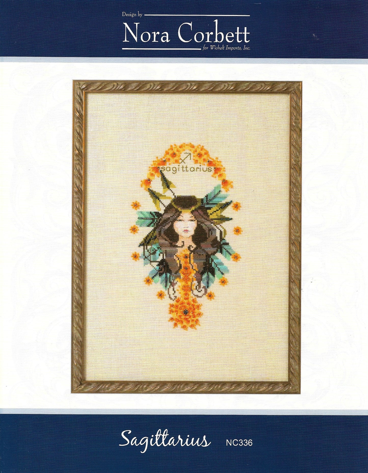 Nora Corbett Sagittarius NC336 Zodiac girls cross stitch pattern