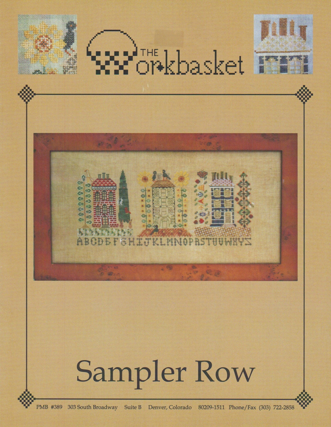 The Workbasket Sampler Row cross stitch pattern