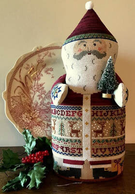 Needle's Notions Sampler Santa Christmas cross stitch pattern
