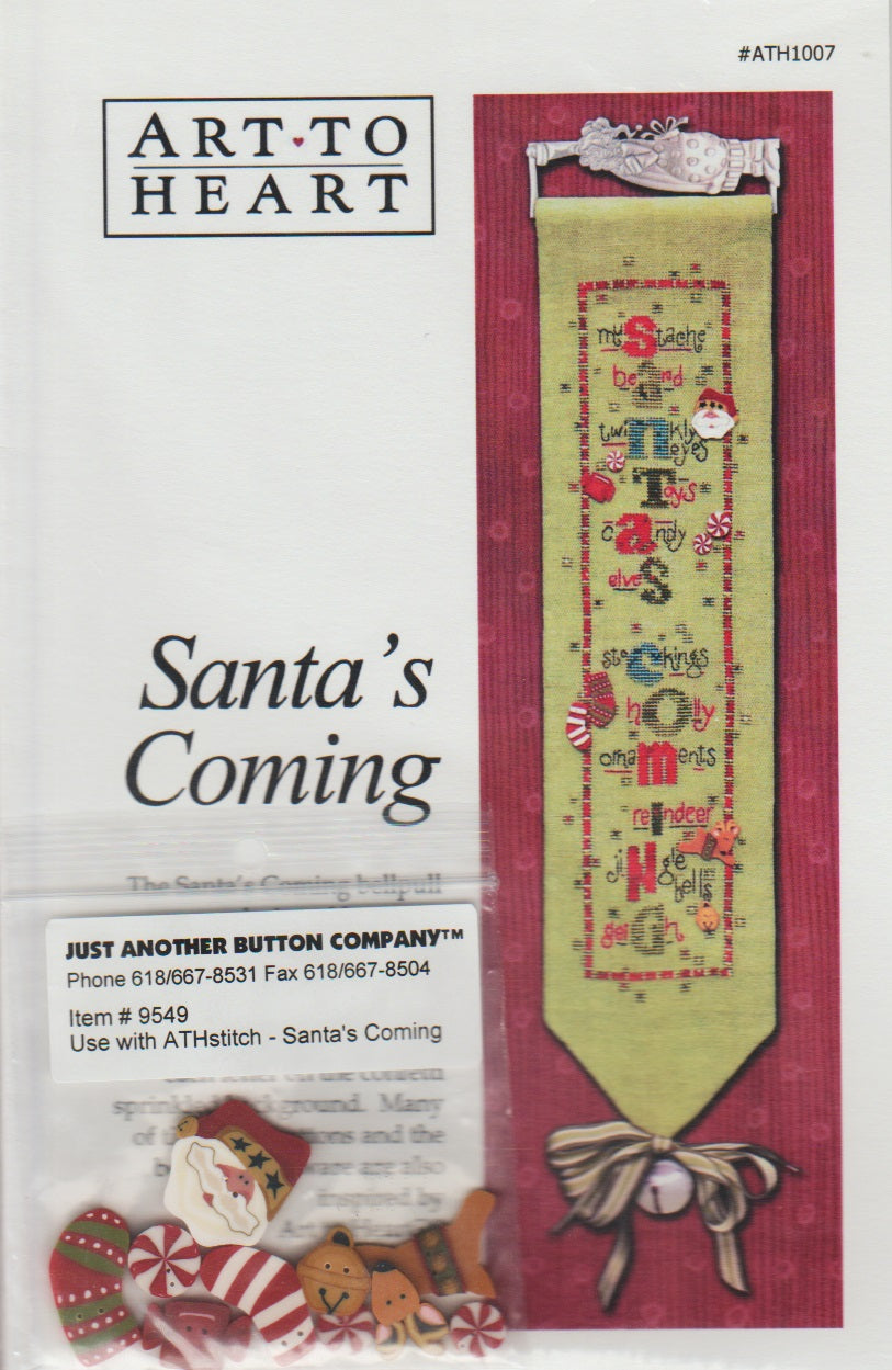 Art To Heart Santa's Coming ATH1007 christmas cross stitch pattern