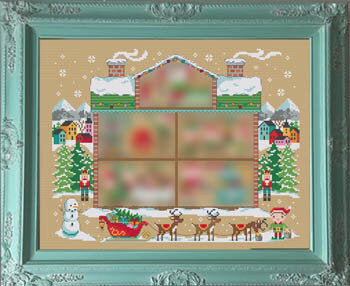Tiny Modernist Santa's House Part One christmas cross stitch