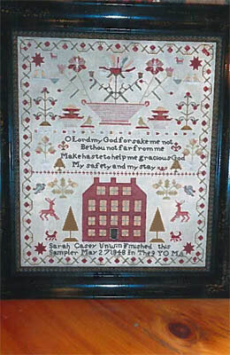 Chessie & Me Sarah Casey Unwin 1848 Sampler reproduction cross stitch pattern
