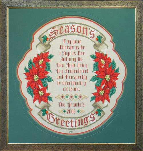 Glendon Place Season’s Greetings Sampler GP-115 christmas cross stitch pattern