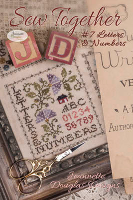 Jeanette Douglas Sew Together Sew Together Letters & Numbers #7 cross stitch pattern