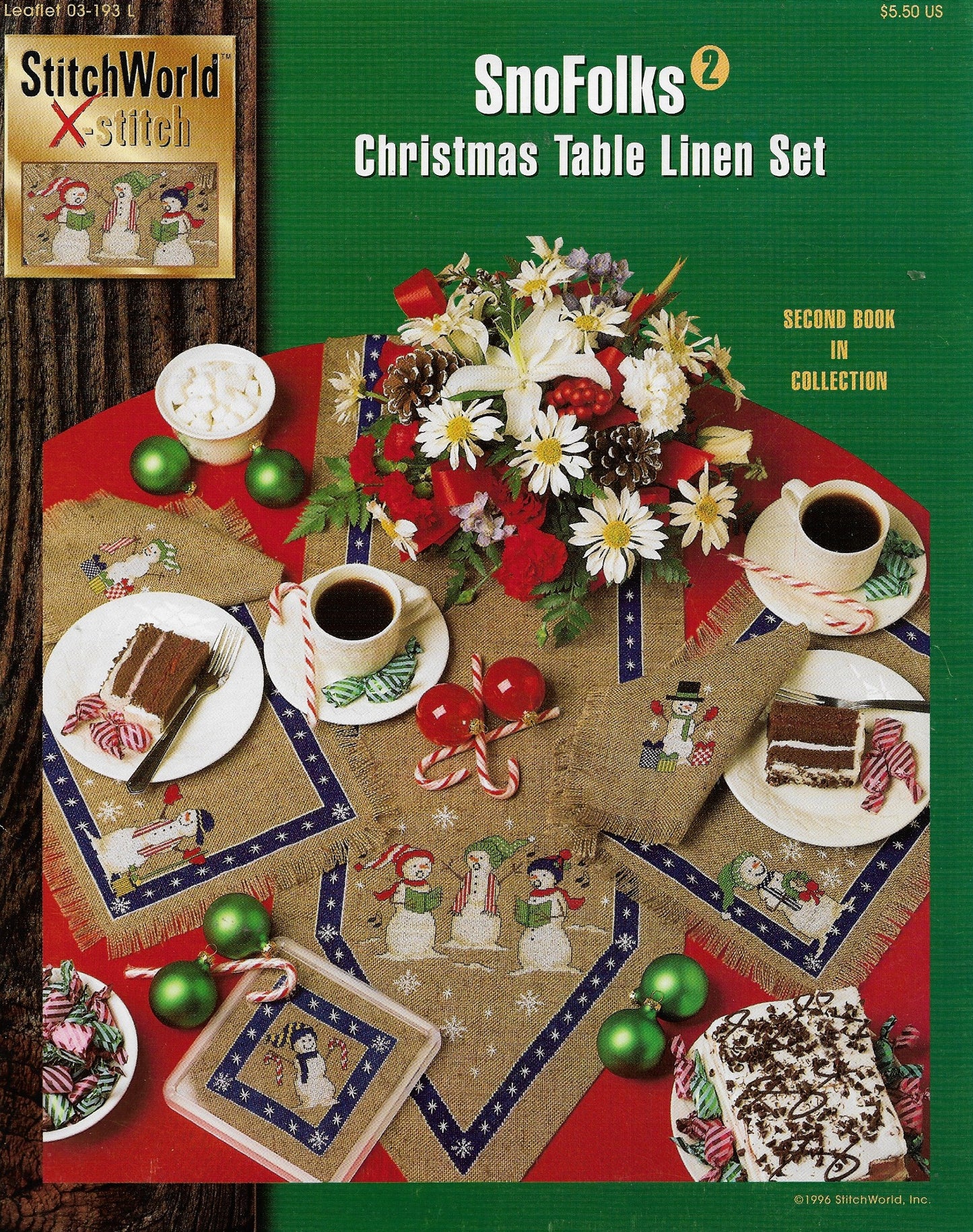 StitchWorld X-Stitch SnoFolks 2 Christmas Table linen set cross stitch pattern