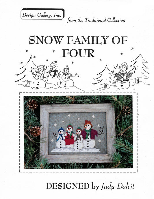 Design Gallery Snow Family of Four no. 04 christmas cross stitch pattern