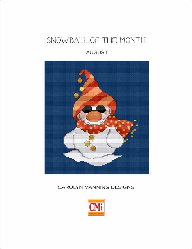 Carolyn Manning Snowball of the Month August cross stitch pattern