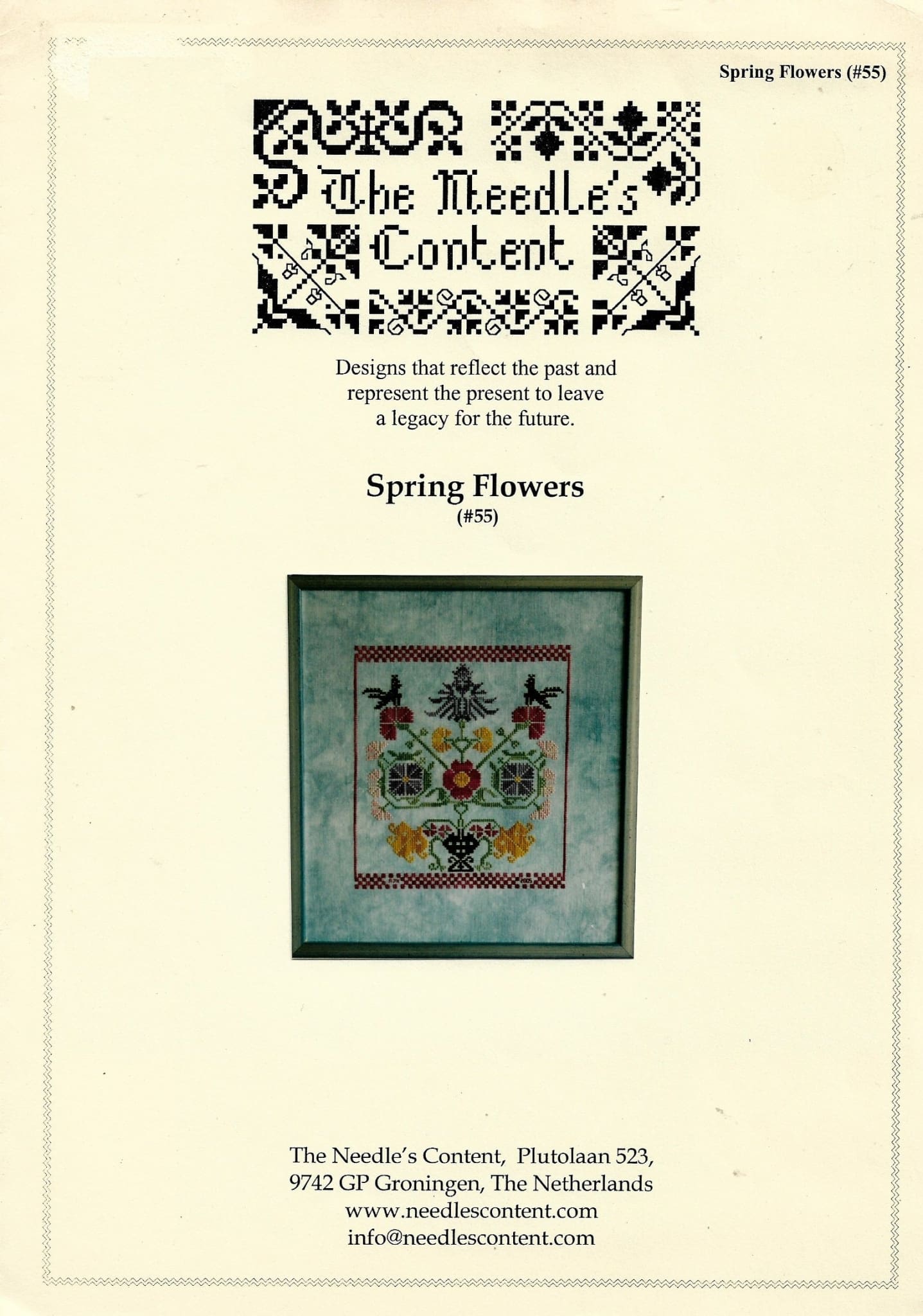 Needle's Content Spring Flowers 55 cross stitch pattern