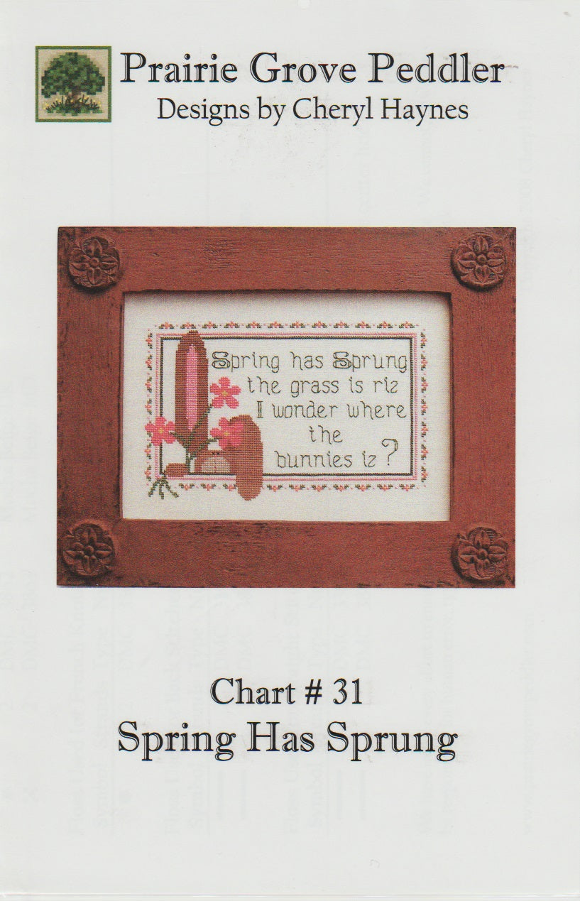 Prairie Grove Peddler Spring Has Sprung 31 cross stitch pattern