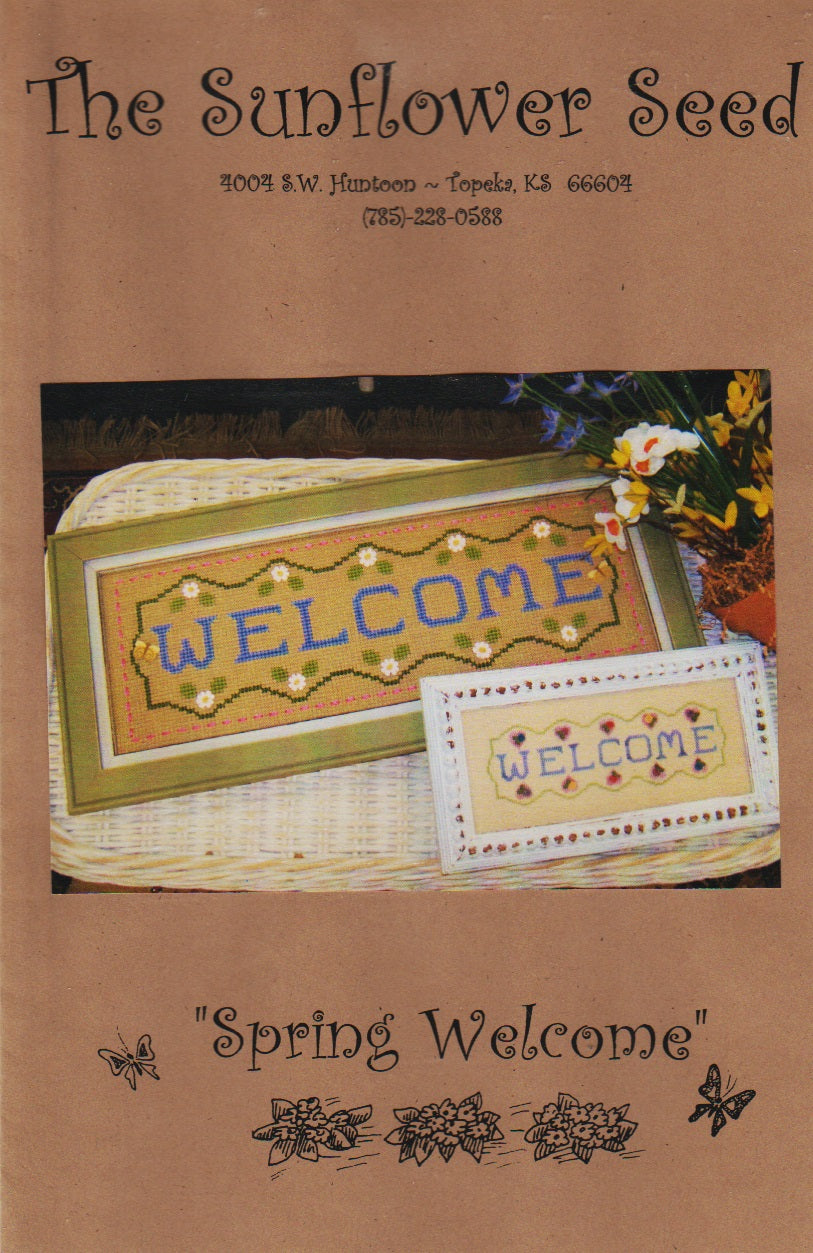 The Sunflower Seed Spring Welcome cross stitch pattern