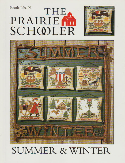 Prairie Schooler Summer & Winter 91 seasonal cross stitch pattern