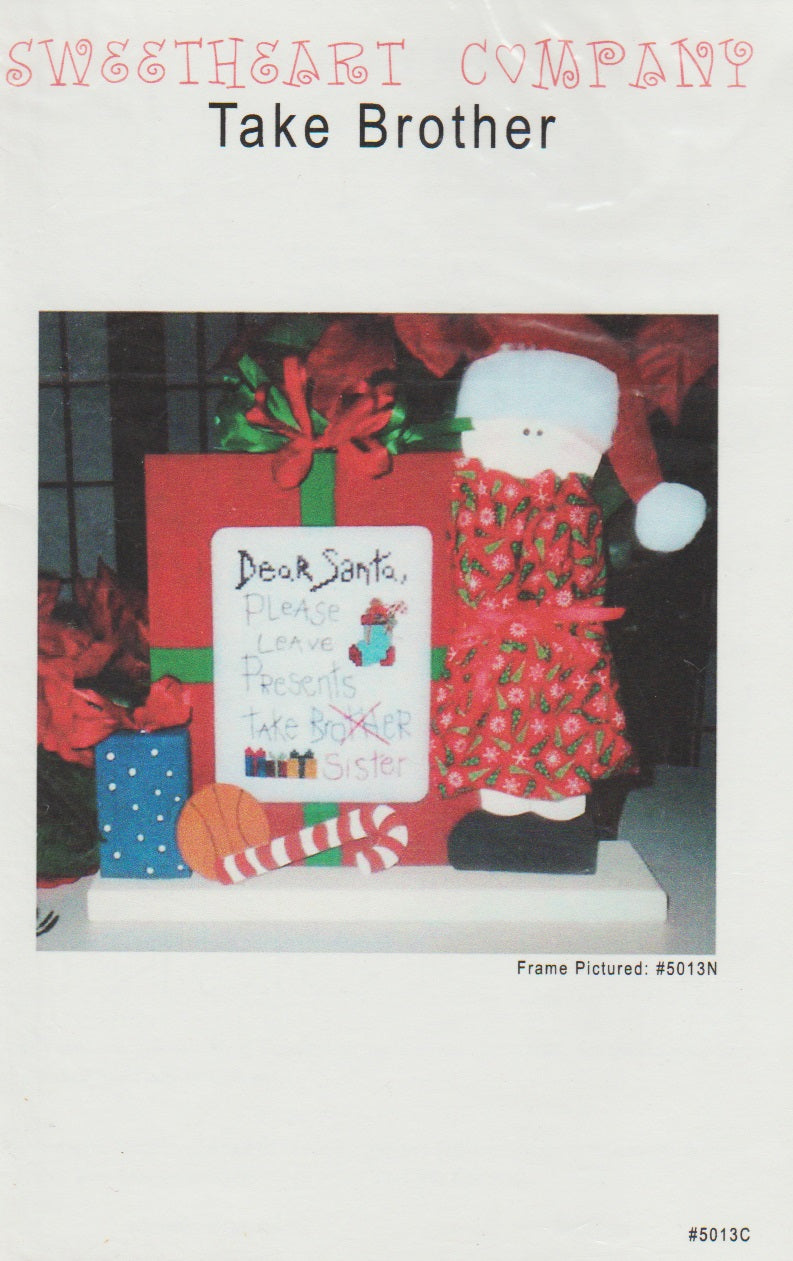 Sweetheart Company Take Brother christmas cross stitch pattern