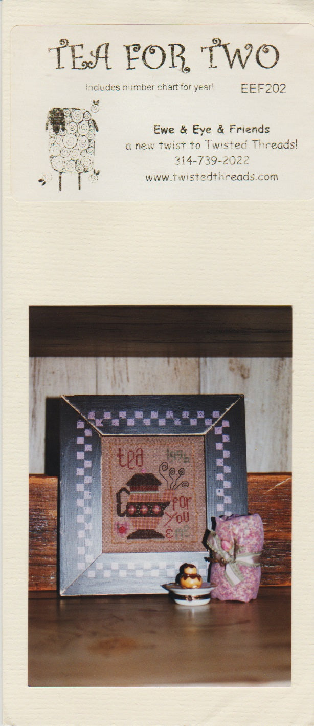 Ewe & Eye Tea For Two EEF202 cross stitch pattern